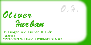 oliver hurban business card