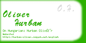 oliver hurban business card